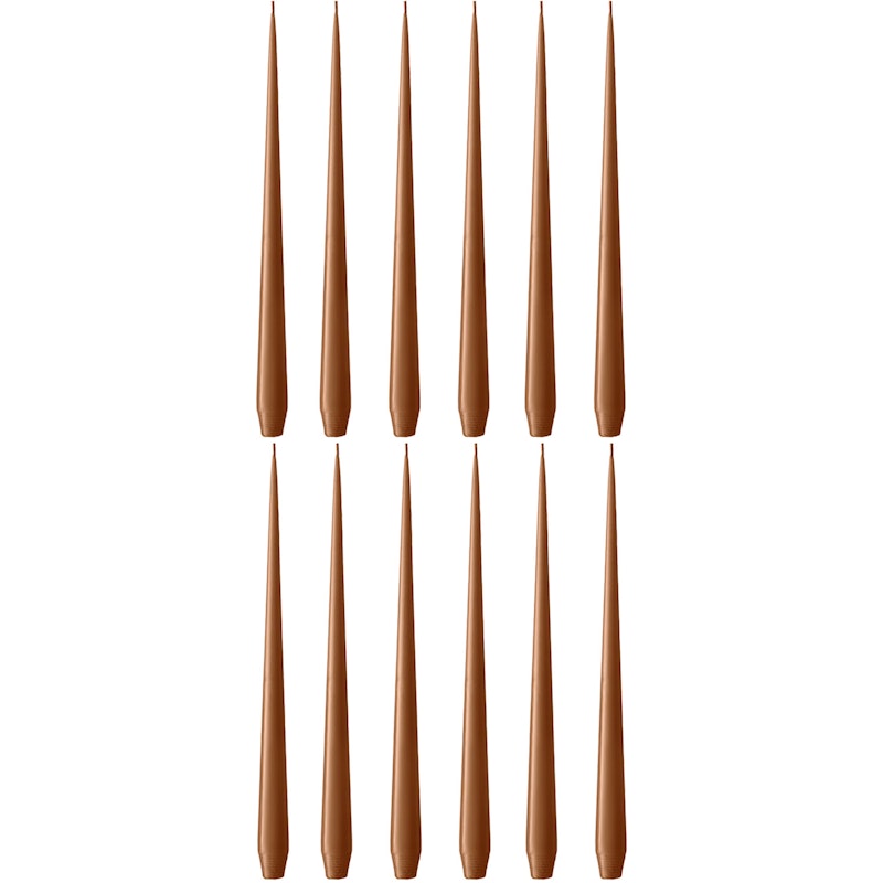 Taper Kerzen 32 cm 12-er Set Raw Toffee, Matt