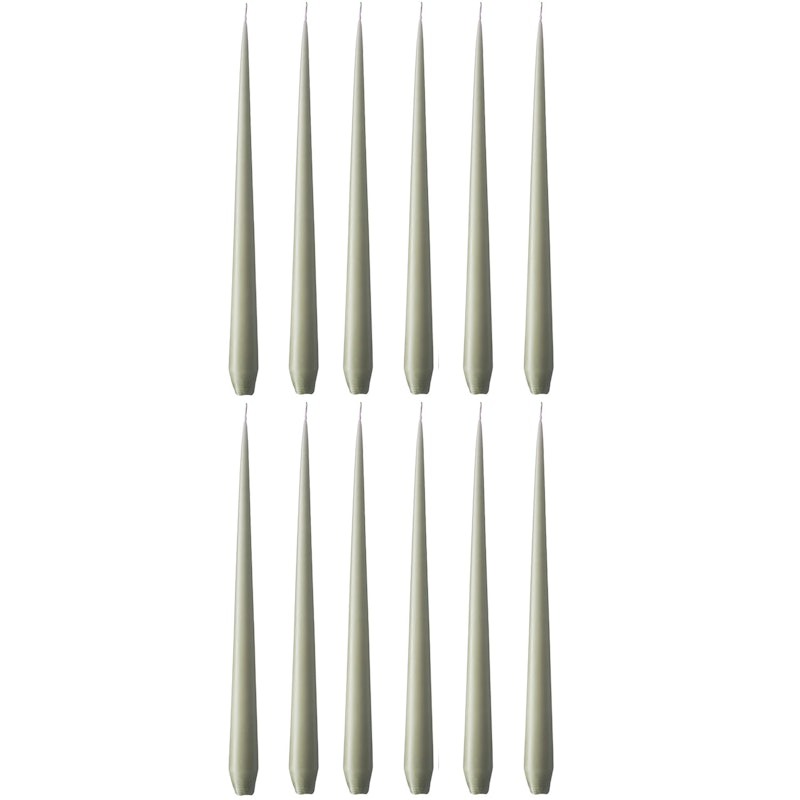 Taper Kerzen 32 cm 12-er Set Artichoke, Matt