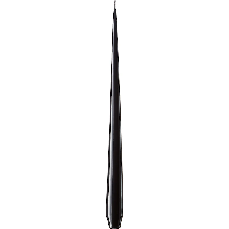 Taper Candles Lacquered 32 cm 12-pack, Raw Black