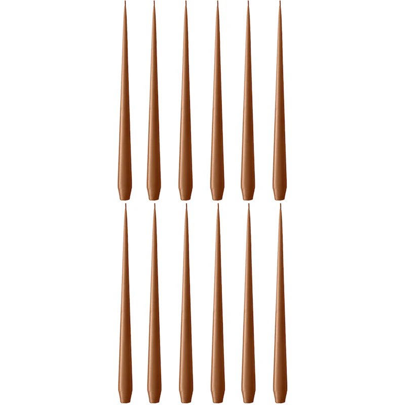 Taper Candles Matte 32 cm 12-pack, Raw Toffee