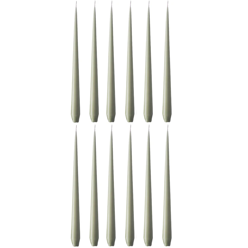 Taper Candles Matte 32 cm 12-pack, Artichoke