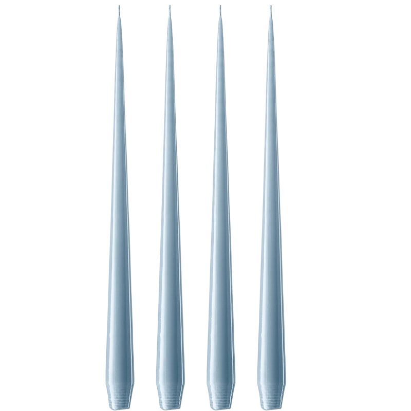 Taper Candle Lacquered 32 cm 4-pack, Dusty Blue