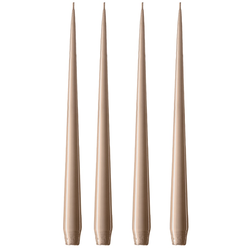 Taper Candle Lacquered 32 cm 4-pack, Nougat Note