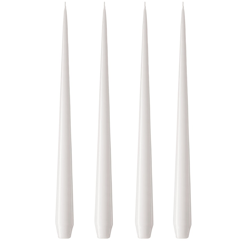 Taper Candle Lacquered 32 cm 4-pack, White Ash