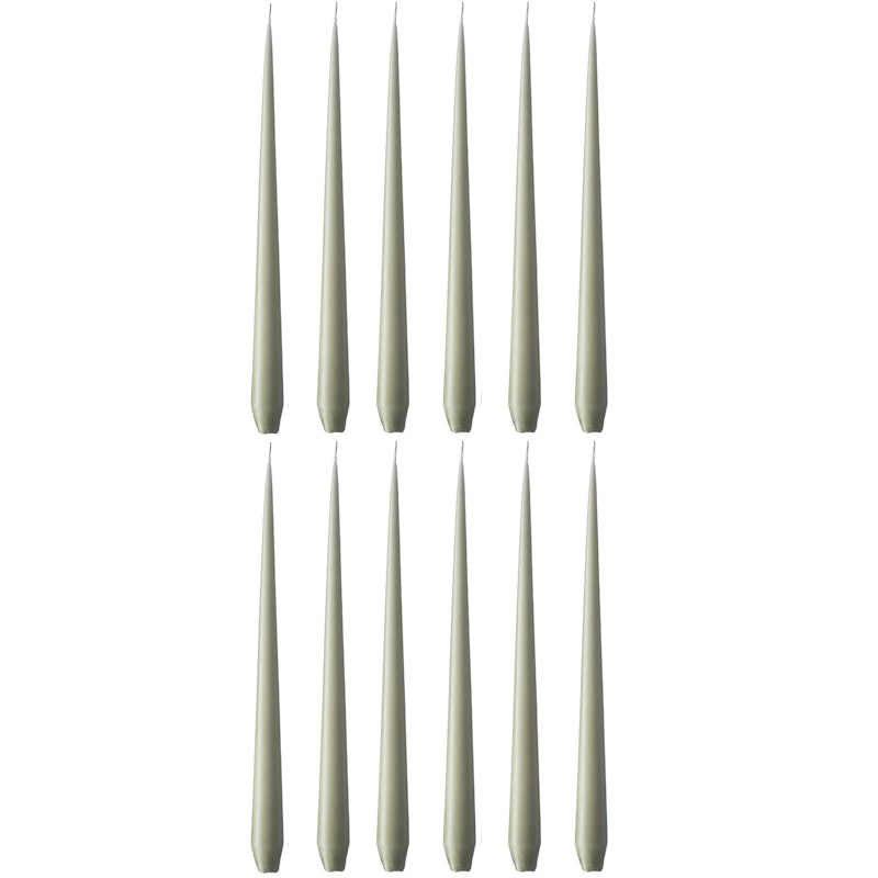 Taper Candles Matte 32 cm 12-pack, Artichoke