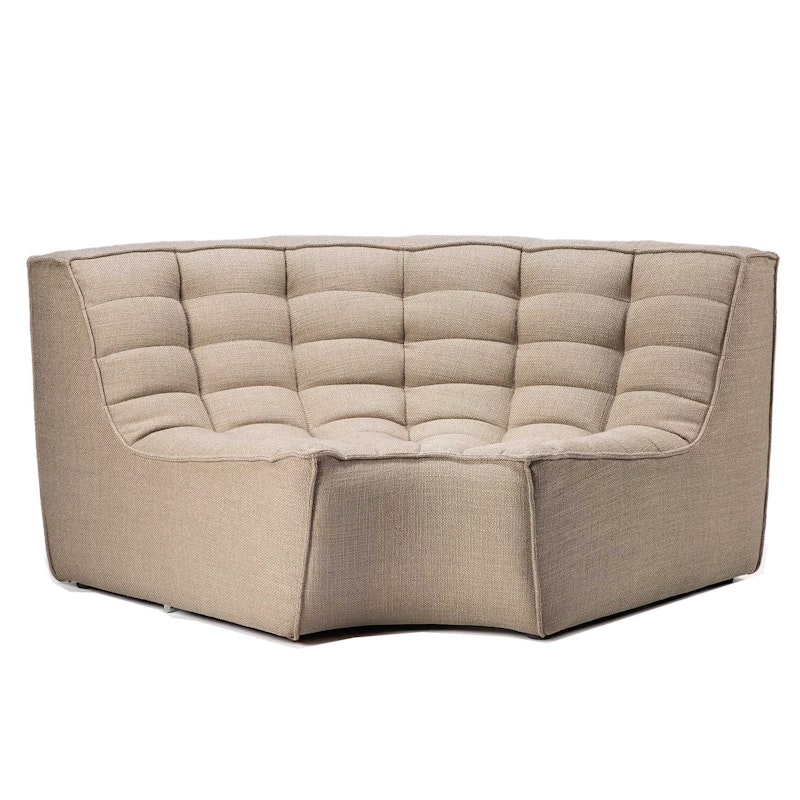 N701 Ecksofa runde ecke, Beige