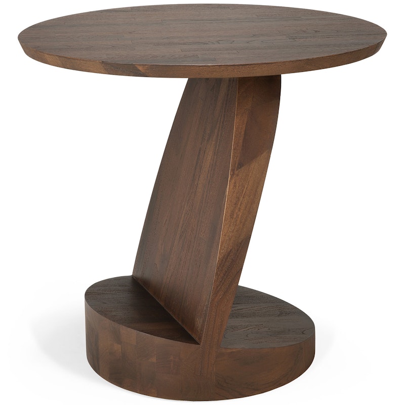 Oblic Side Table Teak, Brown