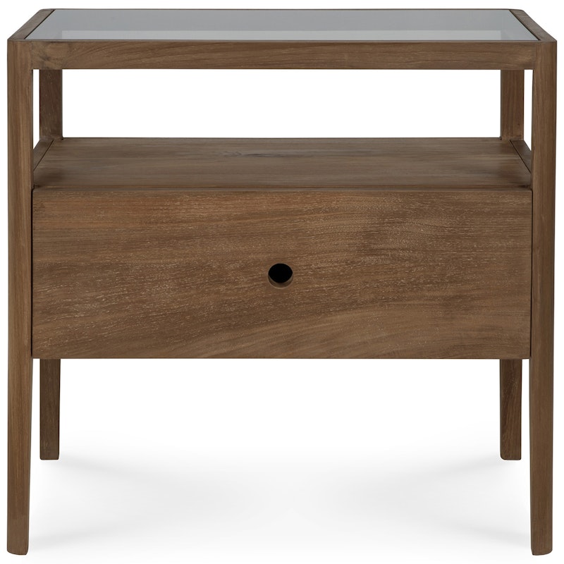 Spindle Bedside Table, Teak