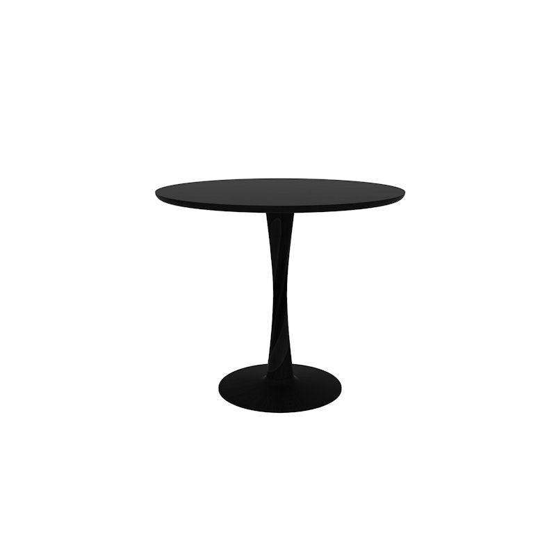 Torsion dining table Ø 90, Black