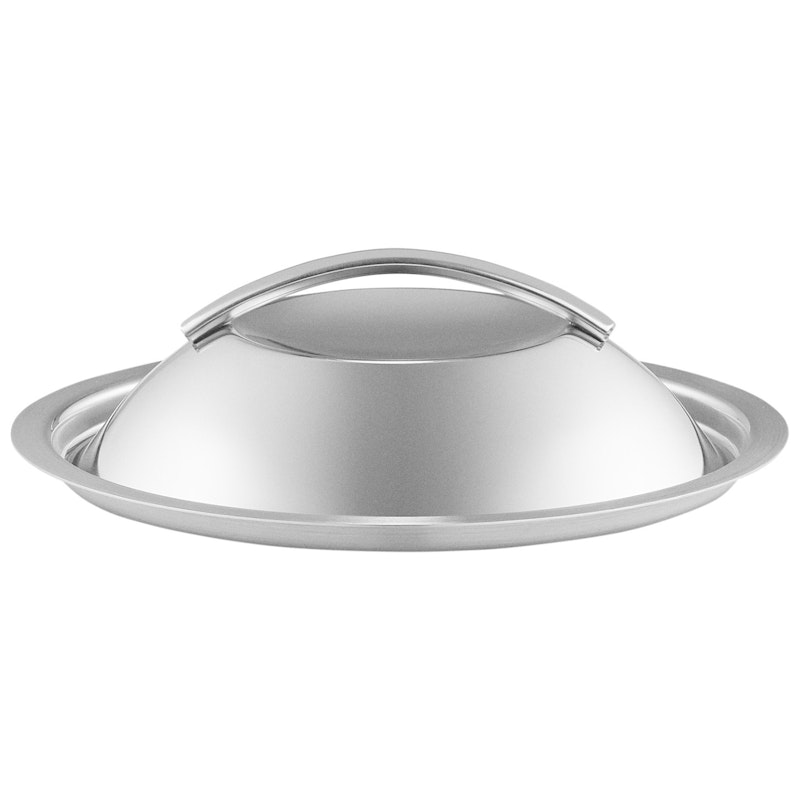Vaulted Lid Brushed Steel, 16 cm