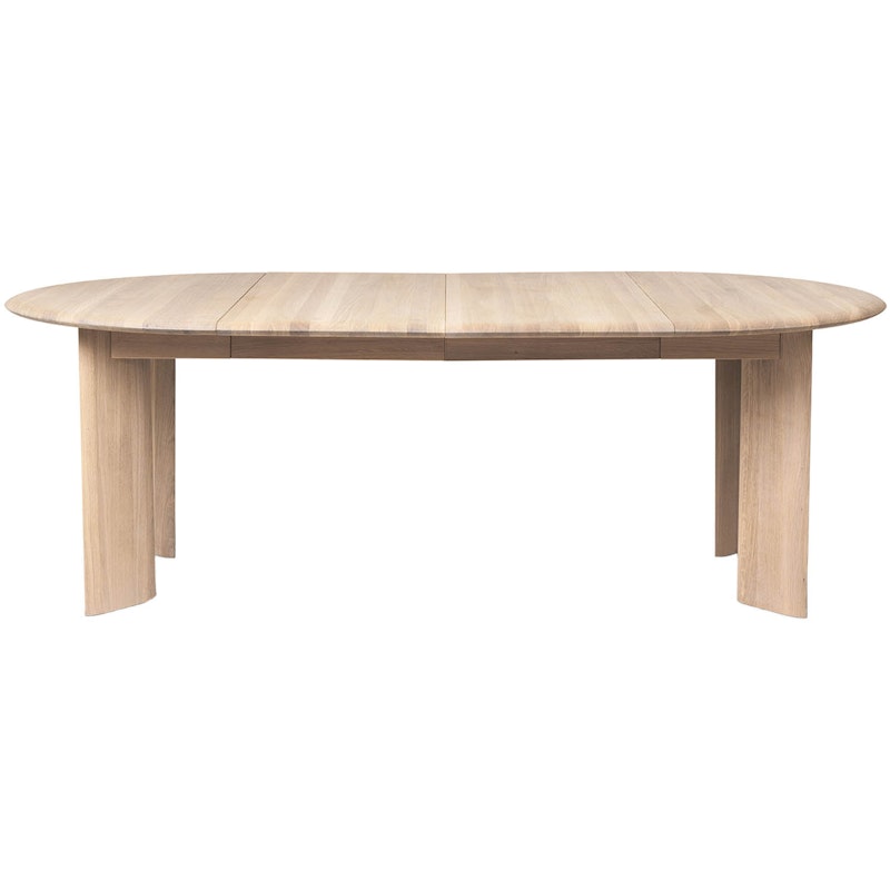 Bevel Table Extendable x2, White Oiled Oak