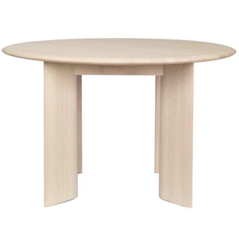 Bevel Tisch Ø117 cm, White Oiled Beech