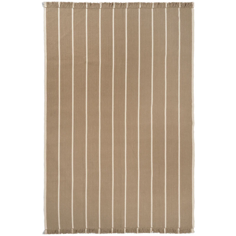Calm Kelim Rug 200x300 cm Off-white / Dark Sand