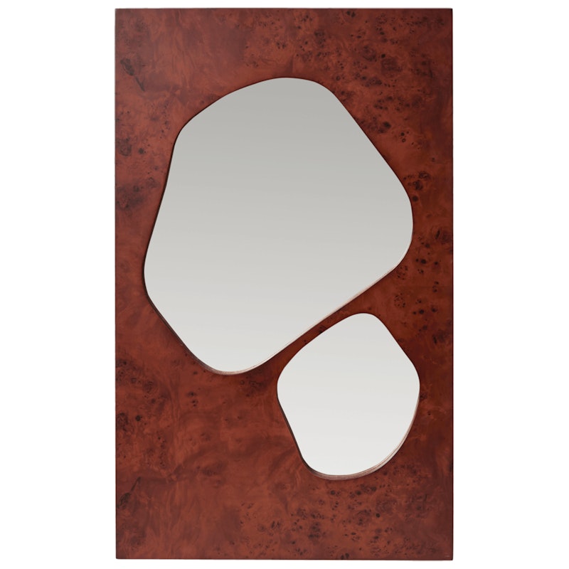 Folia Mirror 50x82 cm, Dark stained Burlwood