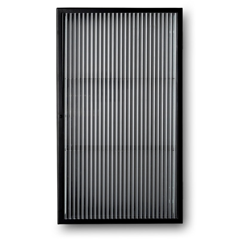 Haze Wall Cabinet Rippled Glass 35x60 cm, Black