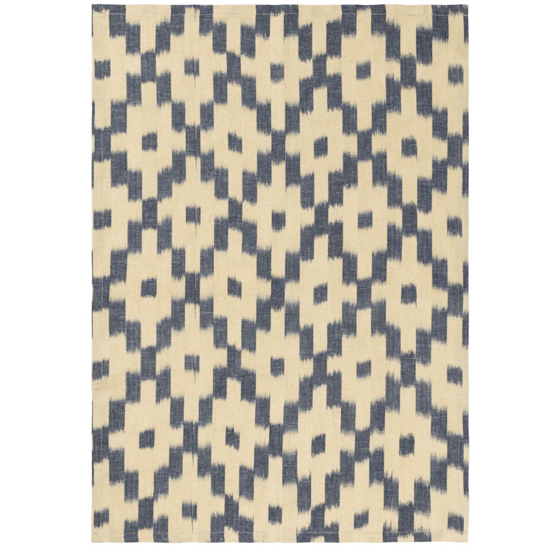 Ikat Kitchen Towel 50x70 cm, Ink Blue / Off-
