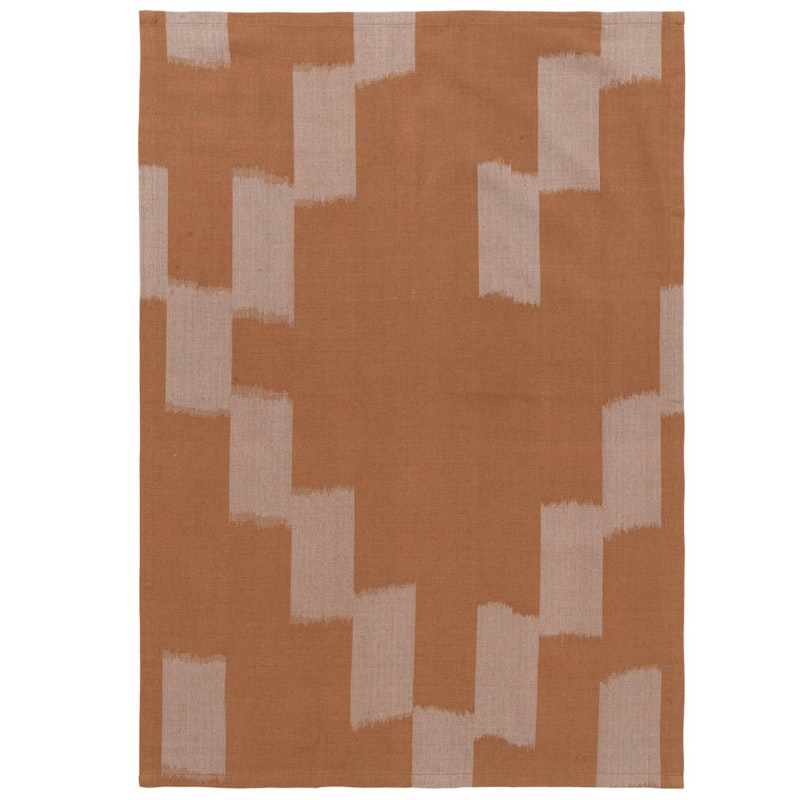 Ikat Kitchen Towel 50x70 cm, Mist Blue / Terracotta