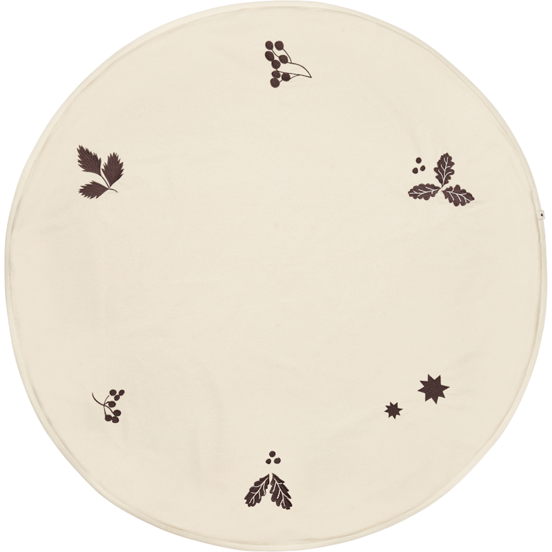 Oak Christmas Tree Rug Round, Natural