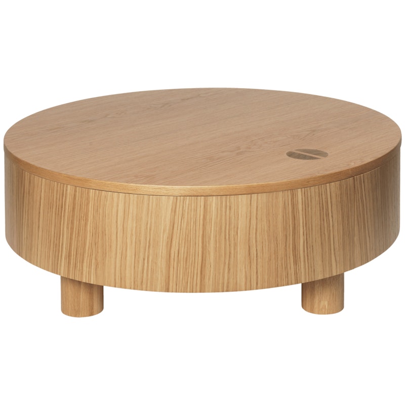 Olles Coffee Table With Storage 80 cm, Oak