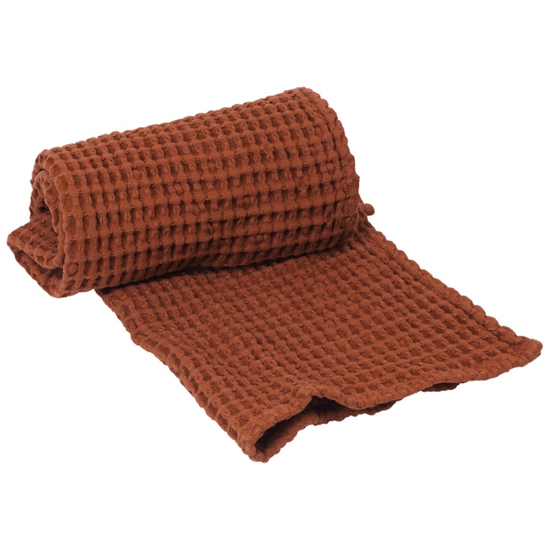 Organic Hand Towel 50x100 cm, Brown Clay