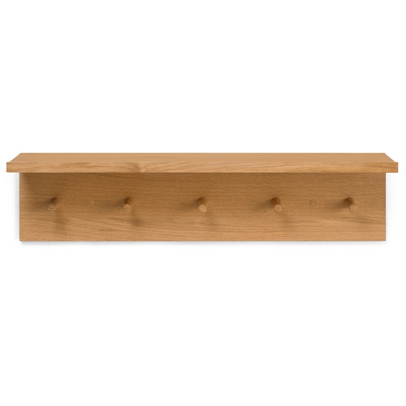 Place Shelf With Hook Strip 75 cm, Oak