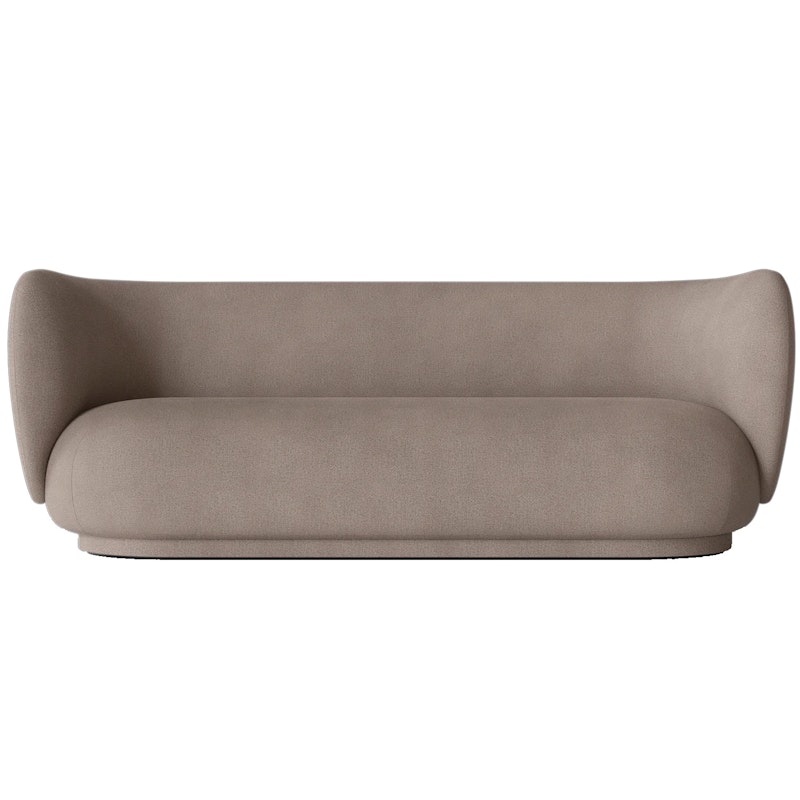 Rico Brushed 3-Sitzer-Sofa, Warmes Grau