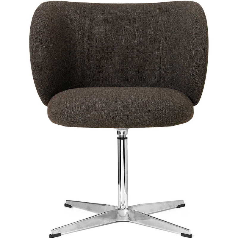 Rico Dining Swivel Bouclé Esszimmerstuhl, Dunkelgrau Melange