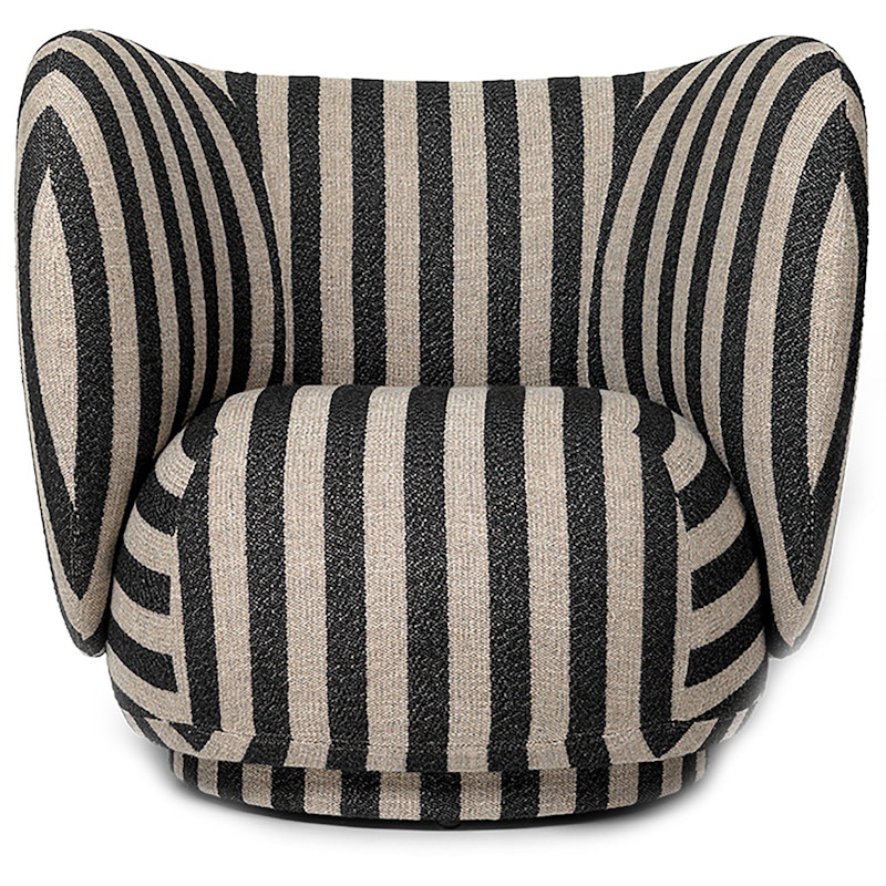 Rico Lounge Chair Louisiana, Sand / Black