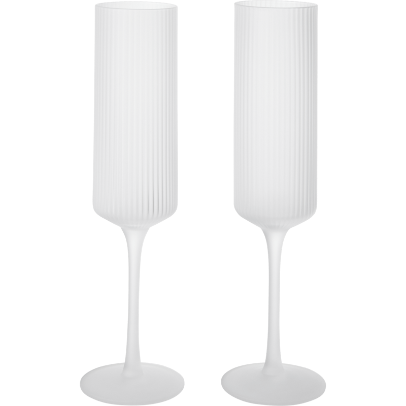 Ripple Champagne Glass 2-pack, Frosted