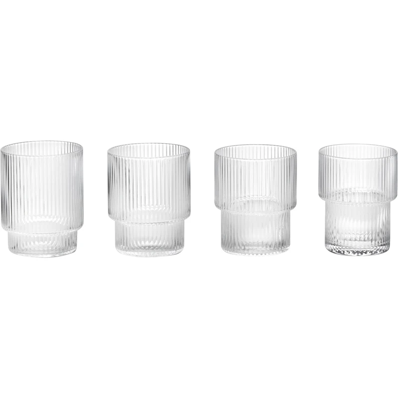 Ripple Glass 4-pack 6 cl, Clear