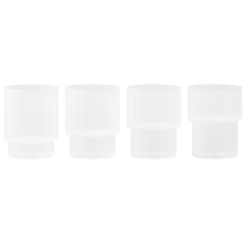 Ripple Glas 4-er Set 6 cl, Frosted