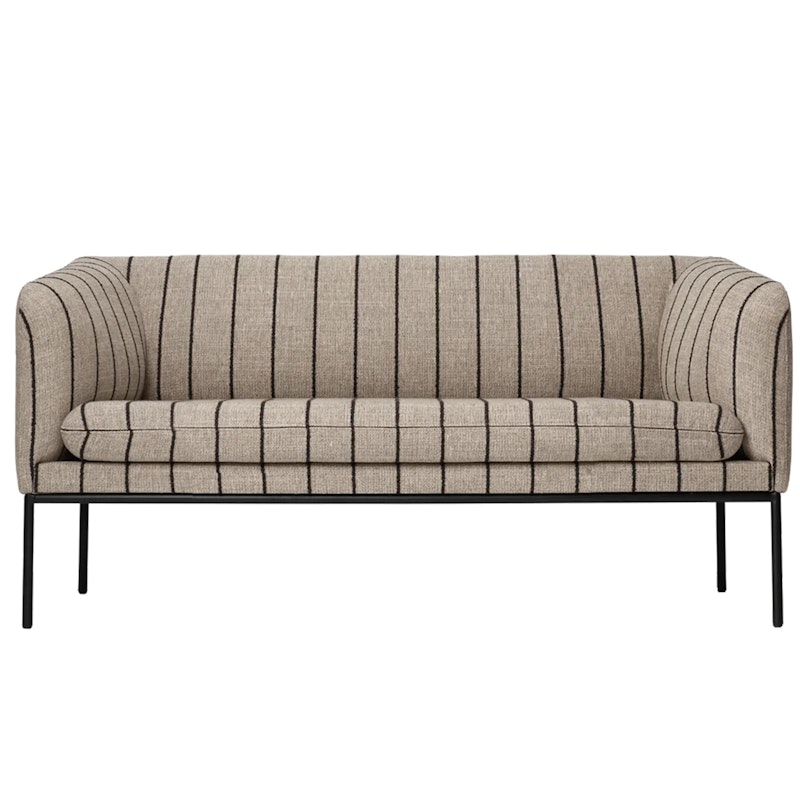 Turn Boucle 2-Sitzer-Sofa, / Schwarz Sand