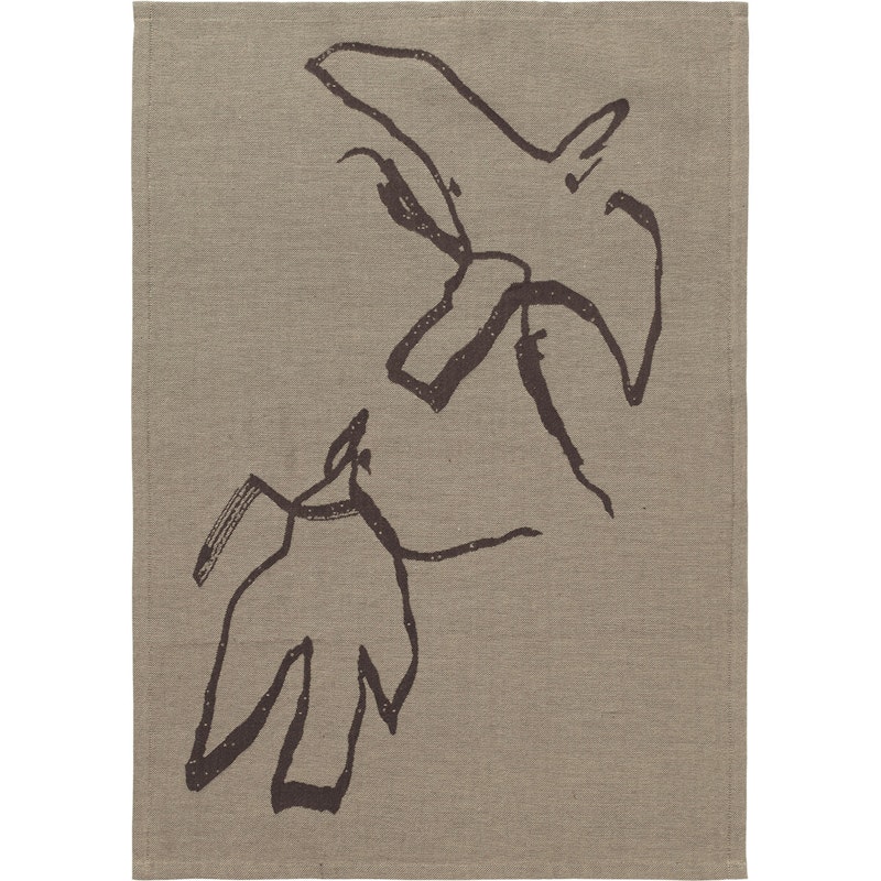 Vuelo Tea Towel 50x70 cm, Elm Green / Coffee