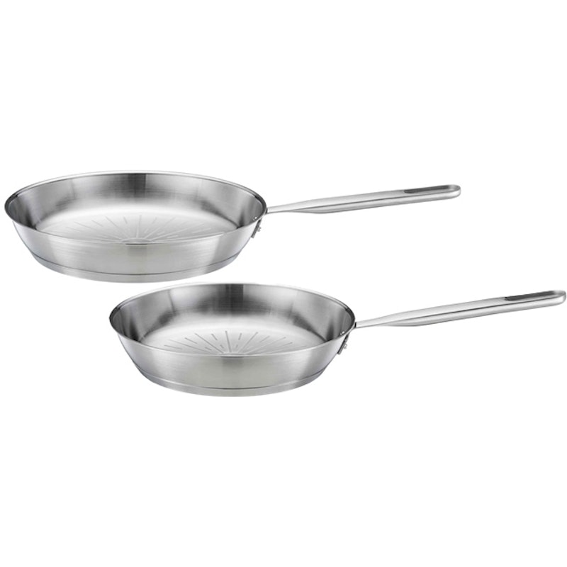 All steel Pure Frying Pan Set 24 + 28 cm