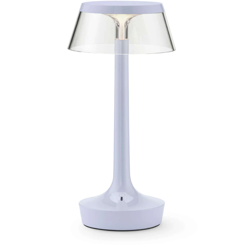 Bon Jour Unplugged Table Lamp Portable, Faded Blue