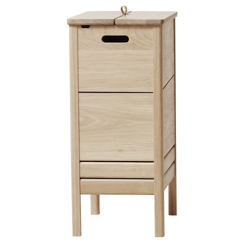 A Line Laundry Basket, White Oiled Oak