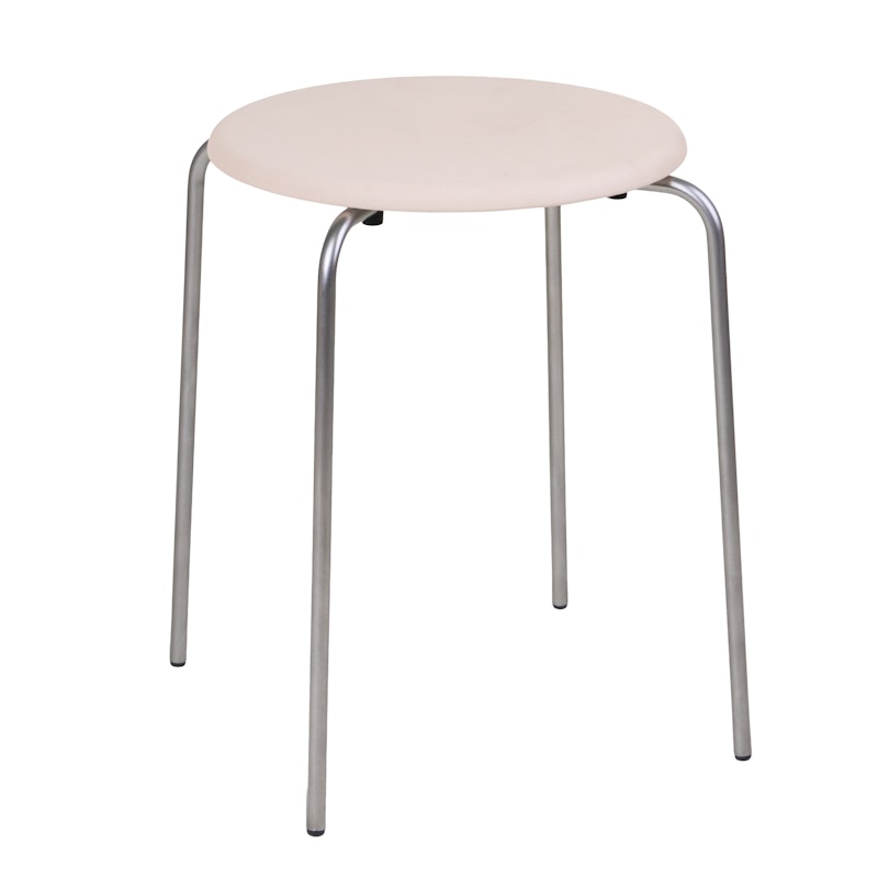 Petit Rond Stool, Stainless Steel / Leather