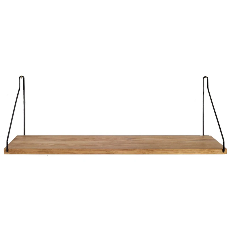 Single Shelf 20x60 cm, Black / Oak