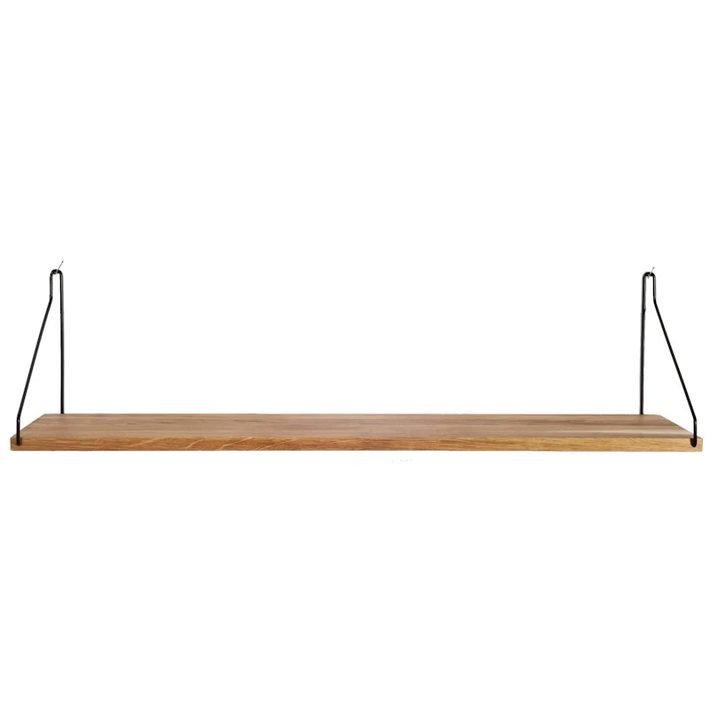 Single Shelf 20x80 cm, Black / Oak