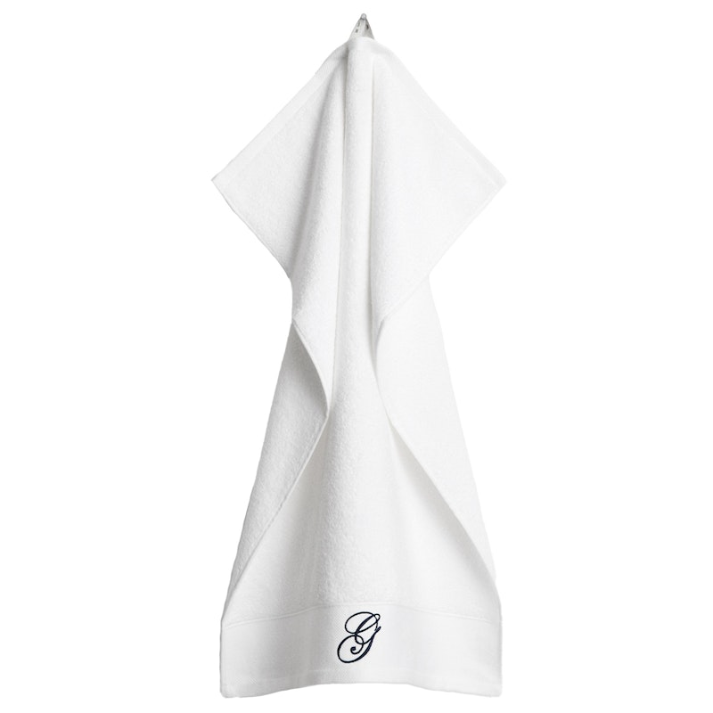 Embroidery Towel 50x70 cm White, Dark Red