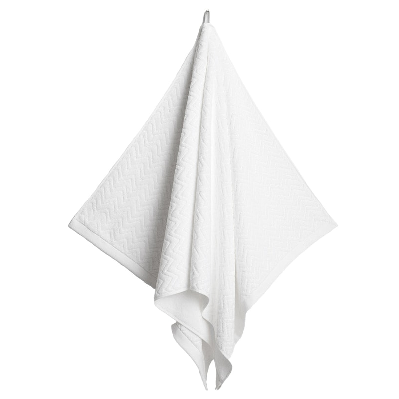 Jacquard Herringbone Towel 50x70 cm, Anchor Grey