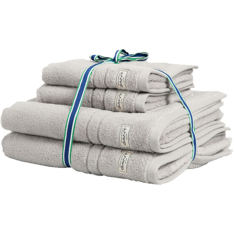 Premium Handtücher 4-er Set 50x70 + 70x140 cm, Heather Grey