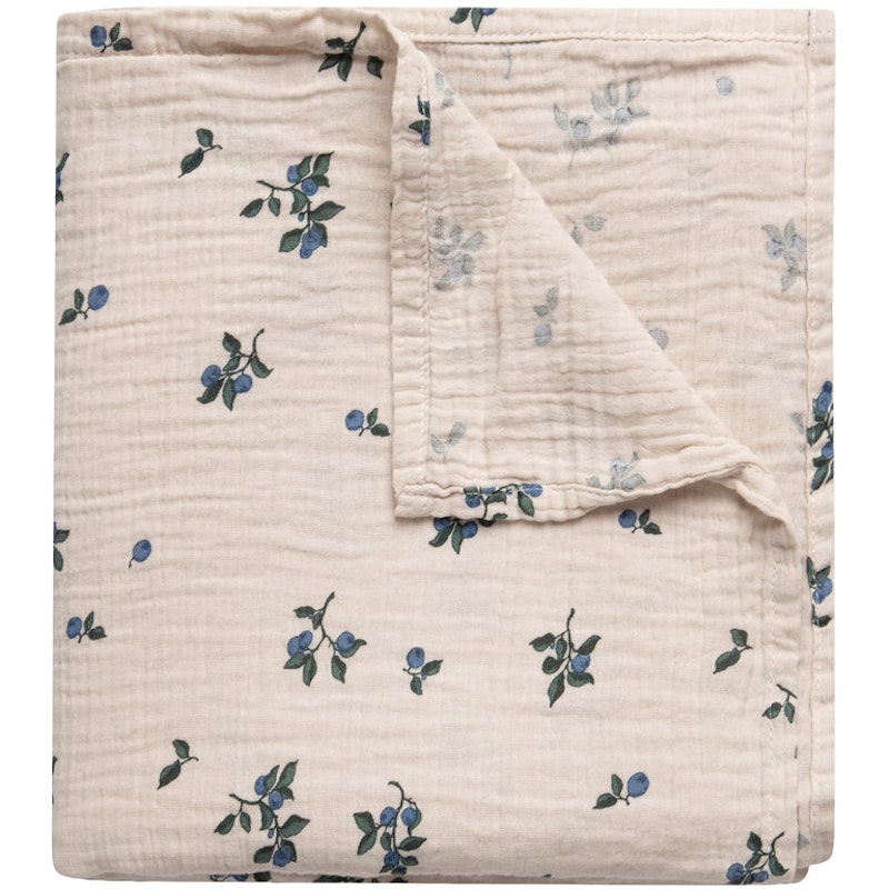 Blueberry Muslin Babydecke, 110x110 cm