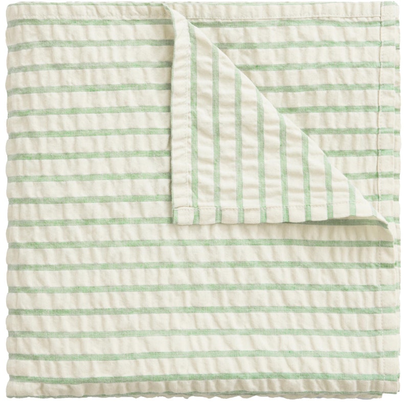 Seersucker Babydecke 110x110 cm, Stripe Emerald