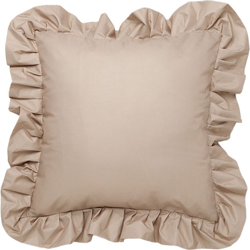 Kissen Mit Rüsche Im Freien Nutzbar 61x61 cm, Beige