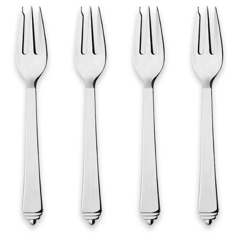 Pyramid Cake Fork 4-pack, Stainless Steel