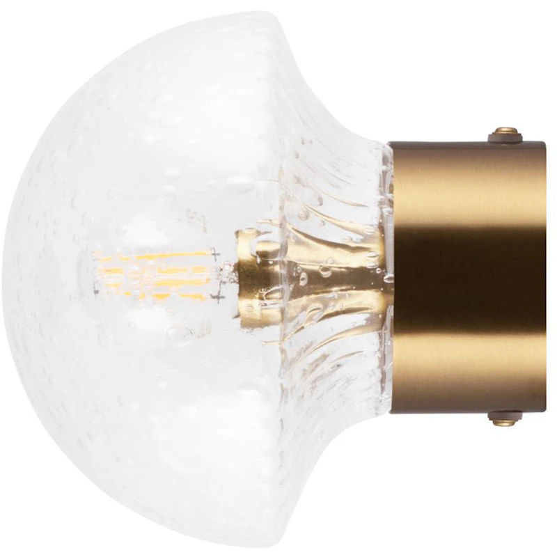 Fungo 16 Wall Lamp, Brushed Brass / Clear