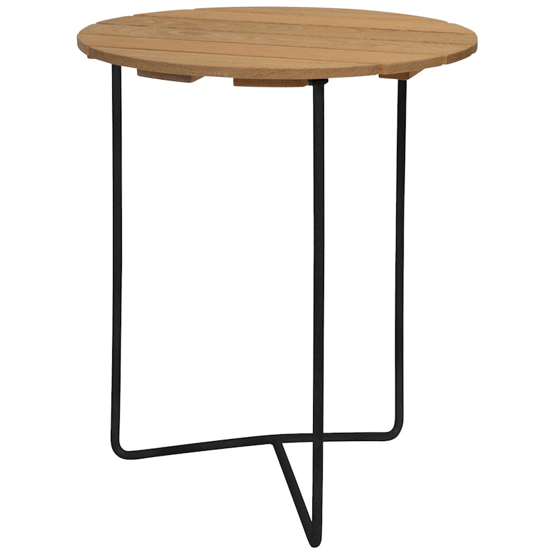 6B Tisch Ø60 cm, Geölte Eiche / Schwarz