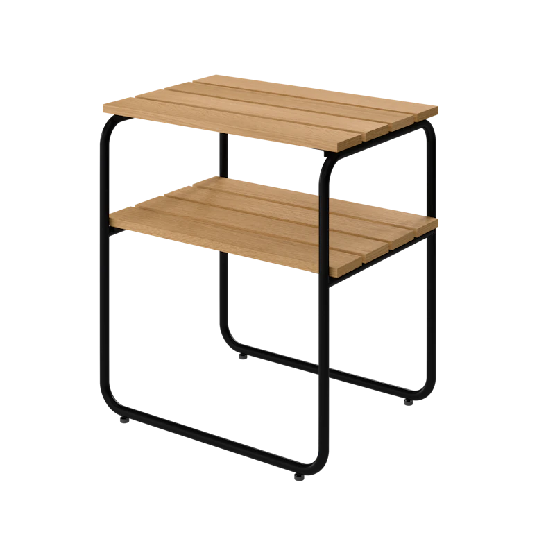 L45 Side Table, Oiled Oak / Black