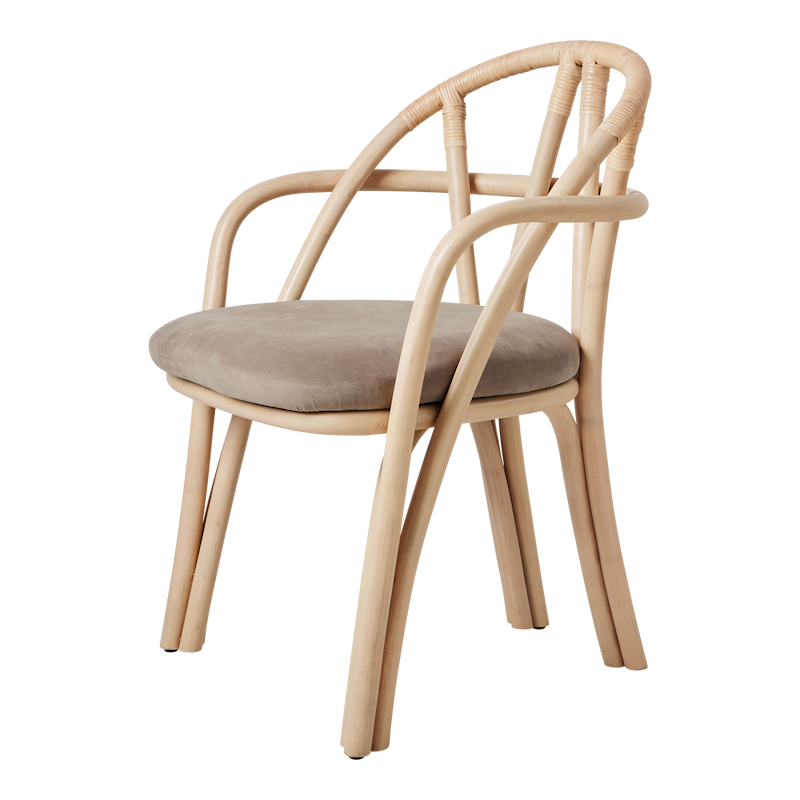 Bistra Dining Armchair, Natural / Fustagno 002